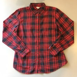 J. Crew Plaid Flannel Button Down Shirt